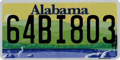 AL license plate 64BI803