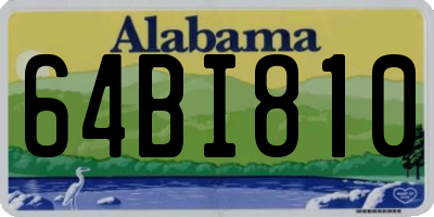 AL license plate 64BI810