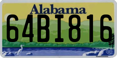 AL license plate 64BI816