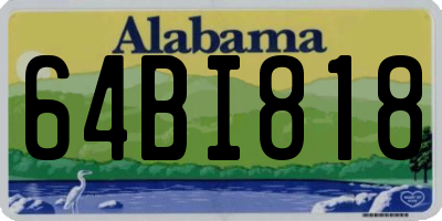 AL license plate 64BI818