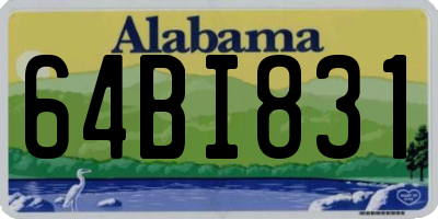 AL license plate 64BI831