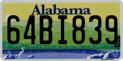 AL license plate 64BI839