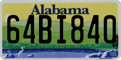 AL license plate 64BI840