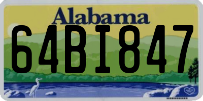 AL license plate 64BI847