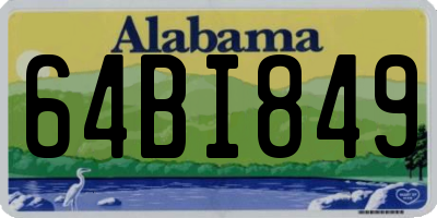 AL license plate 64BI849