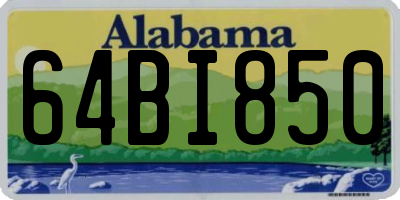 AL license plate 64BI850