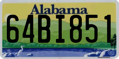 AL license plate 64BI851