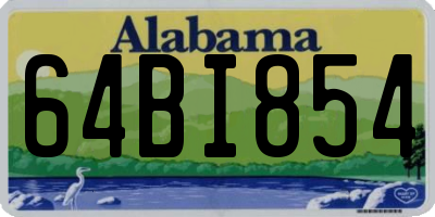 AL license plate 64BI854