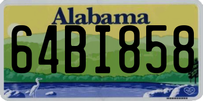 AL license plate 64BI858