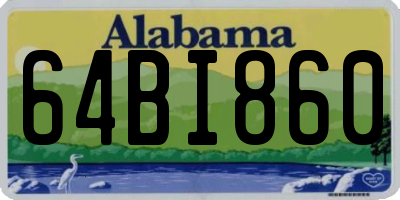 AL license plate 64BI860