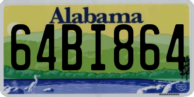 AL license plate 64BI864