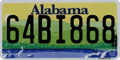 AL license plate 64BI868