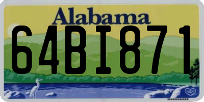 AL license plate 64BI871