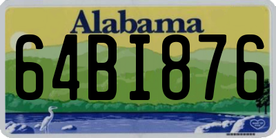 AL license plate 64BI876
