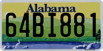 AL license plate 64BI881