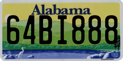 AL license plate 64BI888