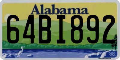 AL license plate 64BI892