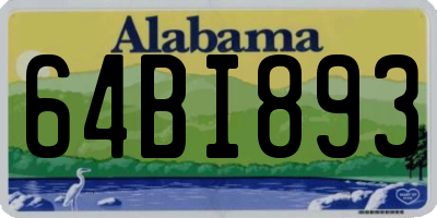 AL license plate 64BI893