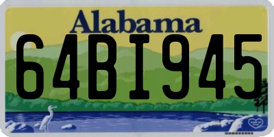 AL license plate 64BI945