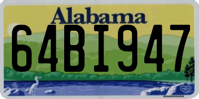 AL license plate 64BI947
