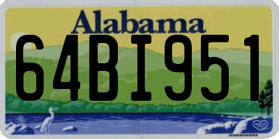AL license plate 64BI951