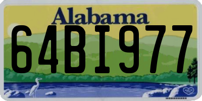 AL license plate 64BI977