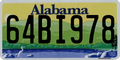 AL license plate 64BI978