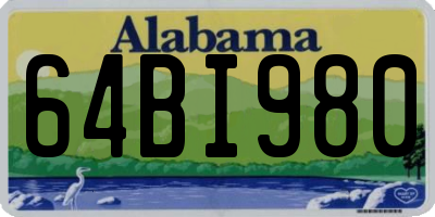 AL license plate 64BI980