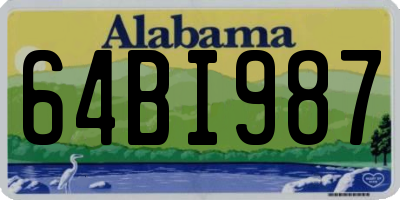 AL license plate 64BI987