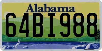 AL license plate 64BI988