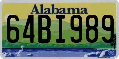 AL license plate 64BI989