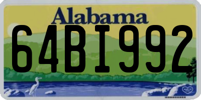 AL license plate 64BI992