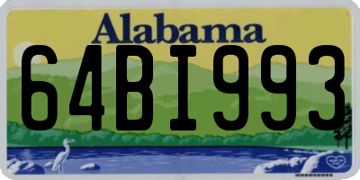 AL license plate 64BI993