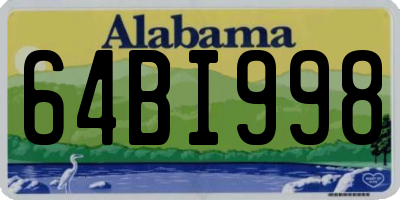 AL license plate 64BI998