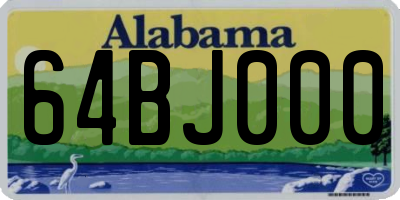 AL license plate 64BJ000
