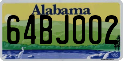 AL license plate 64BJ002