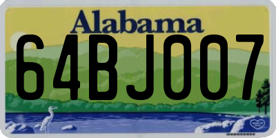 AL license plate 64BJ007