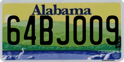 AL license plate 64BJ009