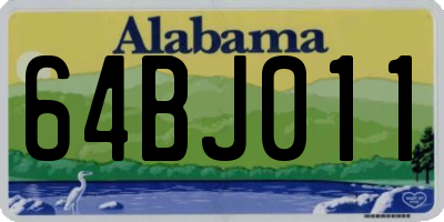 AL license plate 64BJ011
