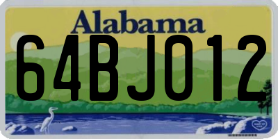 AL license plate 64BJ012