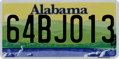 AL license plate 64BJ013
