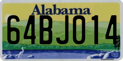 AL license plate 64BJ014