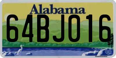 AL license plate 64BJ016