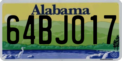 AL license plate 64BJ017