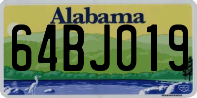 AL license plate 64BJ019