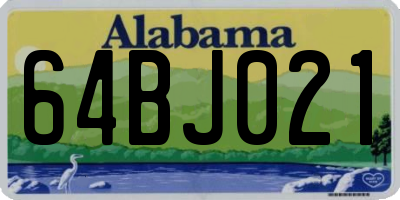 AL license plate 64BJ021