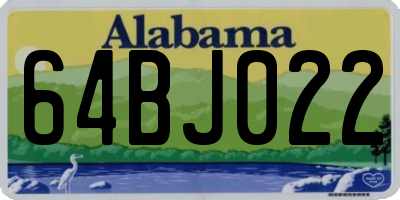 AL license plate 64BJ022
