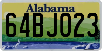 AL license plate 64BJ023