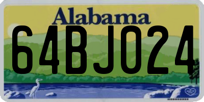 AL license plate 64BJ024