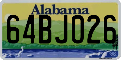 AL license plate 64BJ026